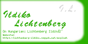 ildiko lichtenberg business card